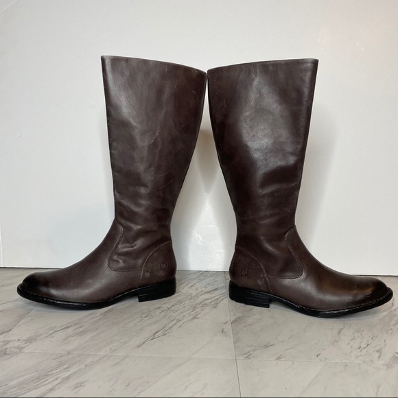 New! Born North Gray Leather Riding Boot 6M - Picture 7 of 14